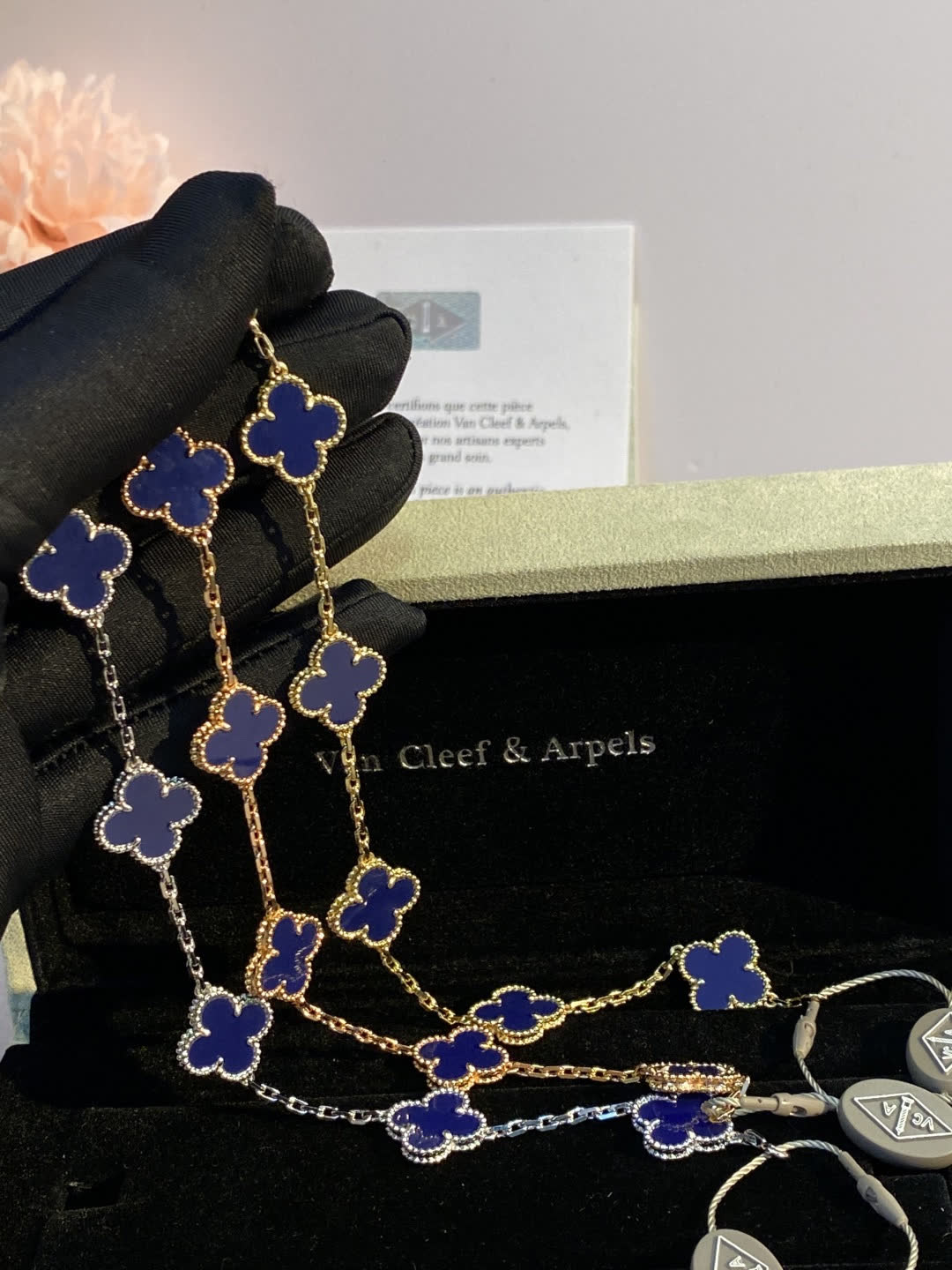 Van Cleef & Arpels Alhambra Triple-Row Necklace Van Cleef & Arpels Alhambra Triple-Row Necklace